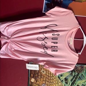 Pink crop top shirt